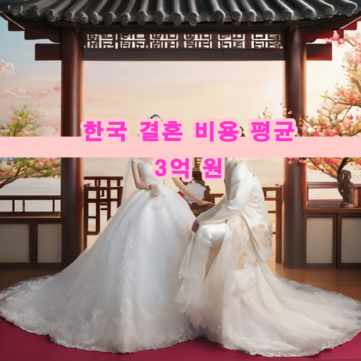 결혼 비용 평균 한국 결혼식
