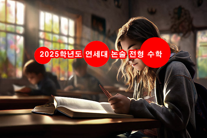 2025학년도 연세대 논술 전형 수학 공부하는 여학생 (AI 이미지)
